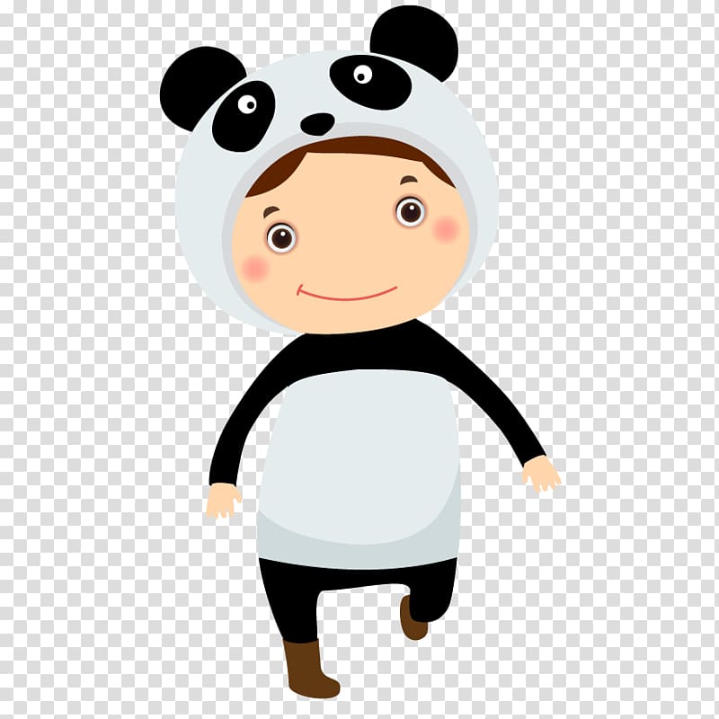 Childrens clothing Childrens clothing Dress, Wearing panda dress child transparent background PNG clipart