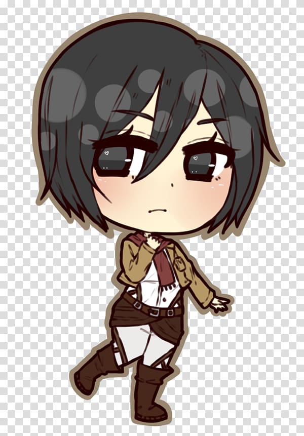 Attack on Titan Eren Yeager A.O.T.: Wings of Freedom Mikasa Ackerman Chibi, attack transparent background PNG clipart