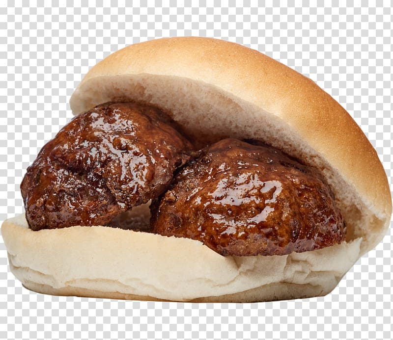 Meatball Fast food Cheeseburger Gravy Friterie, bun transparent background PNG clipart
