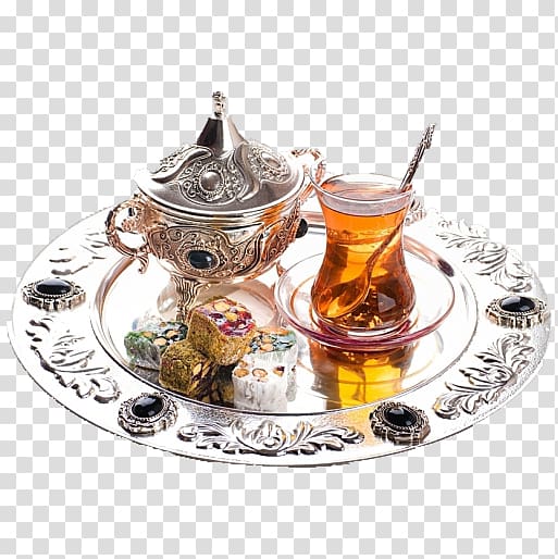 Turkish tea Turkish cuisine Earl Grey tea Baklava, tea transparent background PNG clipart