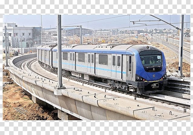 Rapid transit Chennai Metro Rail transport Train Mumbai Metro, train transparent background PNG clipart
