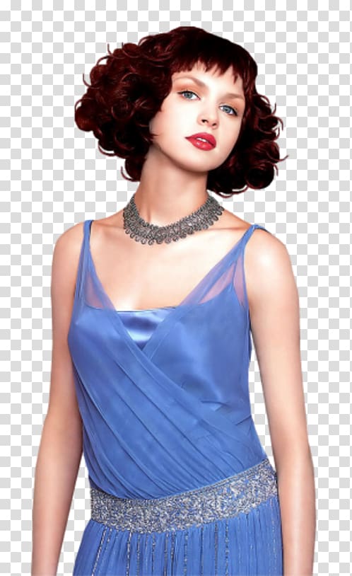 Fashion Dress Wig Bangs Hair, good evening transparent background PNG clipart