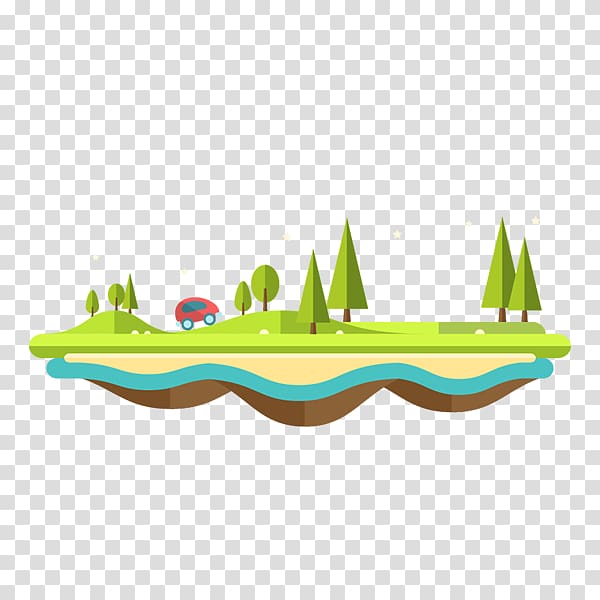 Island Drawing, Hand-painted cartoon suspension island transparent background PNG clipart