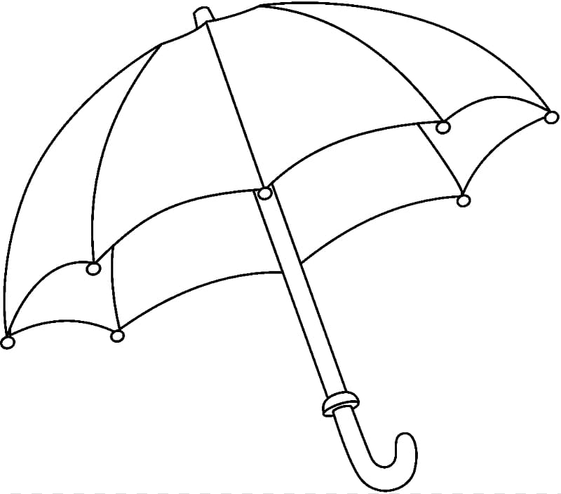 Line art Coloring book , Umbrella transparent background PNG clipart
