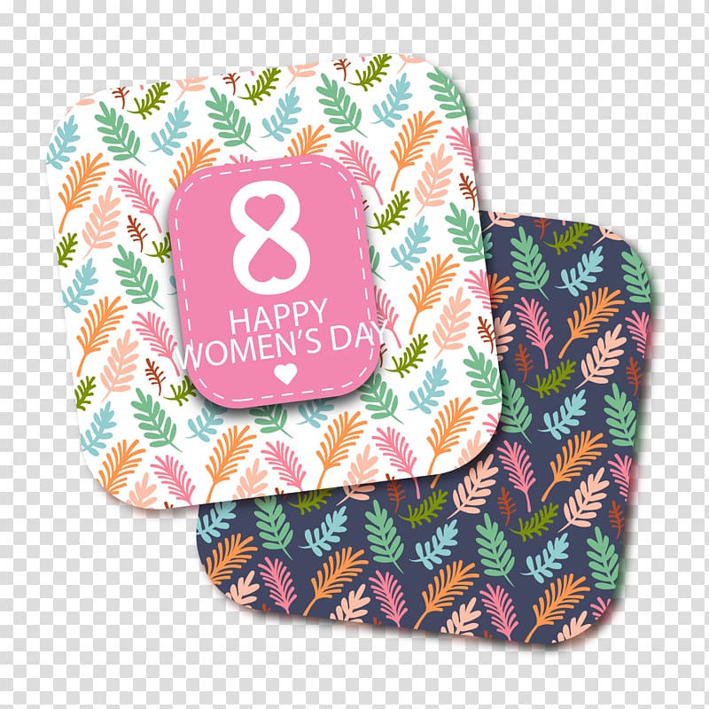 International Womens Day Woman Greeting card, Fresh color Women\'s Day greeting cards material transparent background PNG clipart