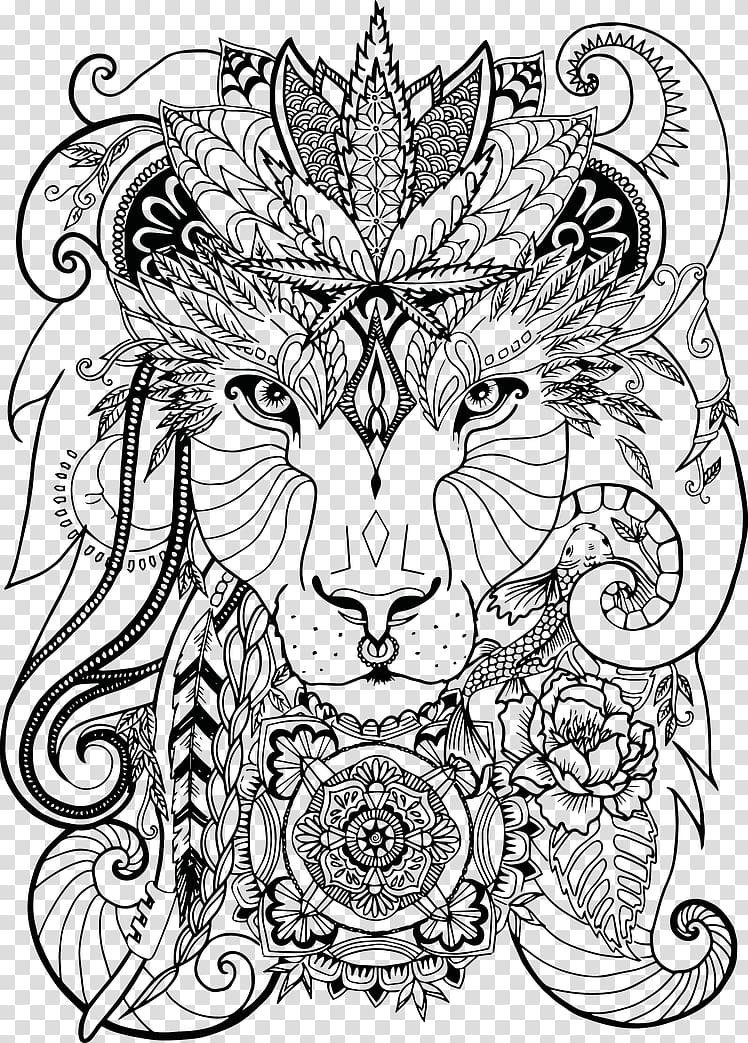 Line art Drawing Painting Psychedelia, painting transparent background PNG clipart