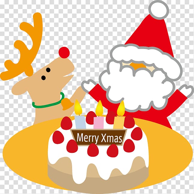 Santa Claus Christmas Day Christmas tree Illustration Reindeer, sweet cheese dessert transparent background PNG clipart
