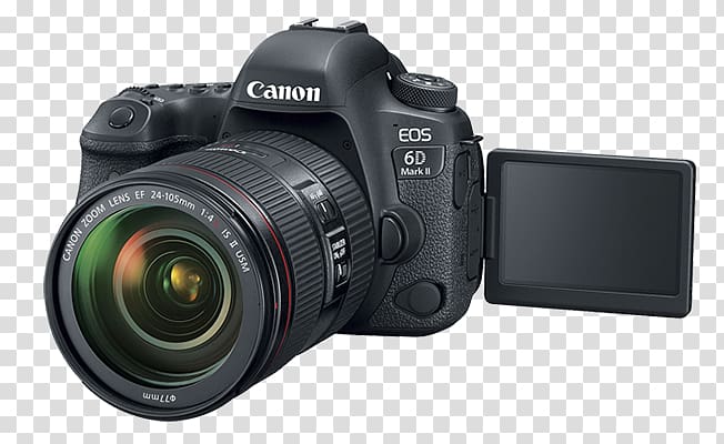 Canon EOS 6D Mark II Canon EOS 200D Full-frame digital SLR, Camera transparent background PNG clipart