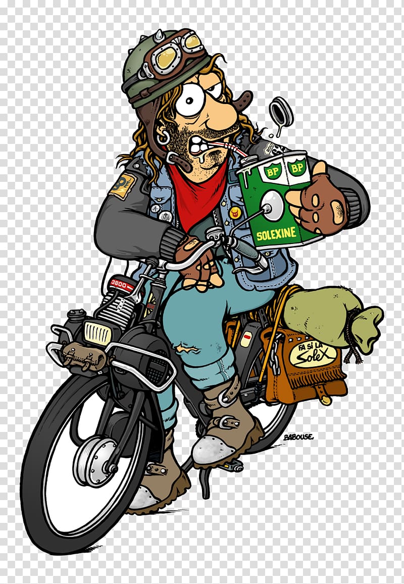 Cartoon VéloSoleX Drawing Motorcycle, motorcycle transparent background PNG clipart