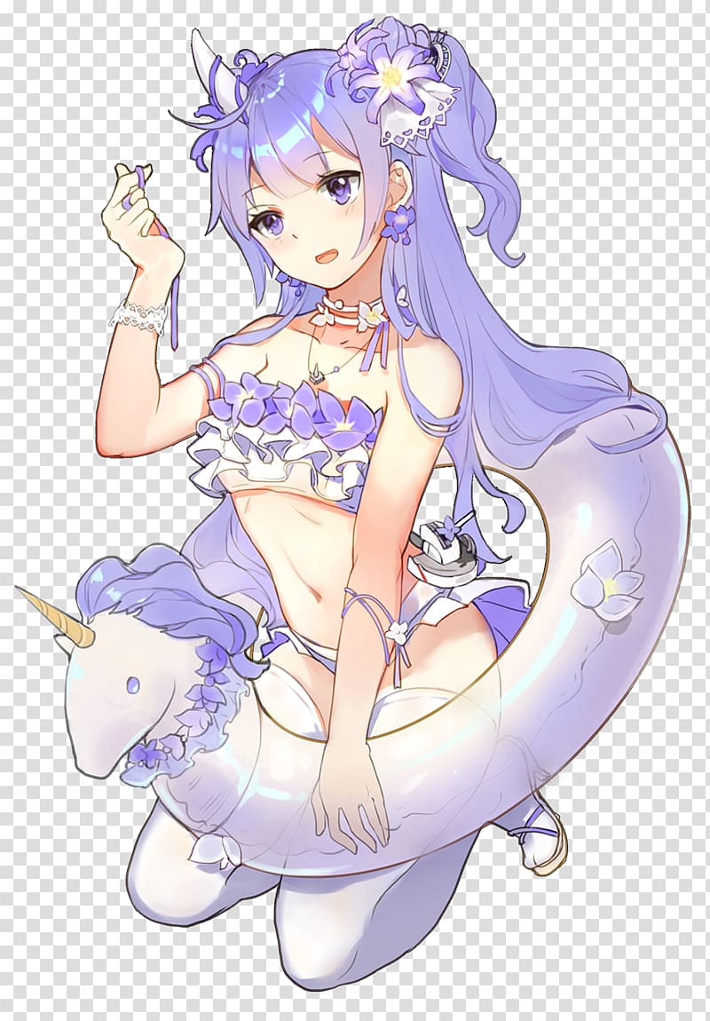 purple haired female character , Azur Lane Lolita fashion HMS Unicorn Wig, unicorn transparent background PNG clipart