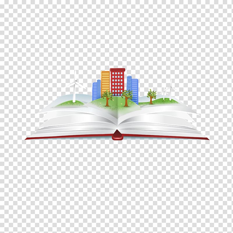 Book , green city transparent background PNG clipart