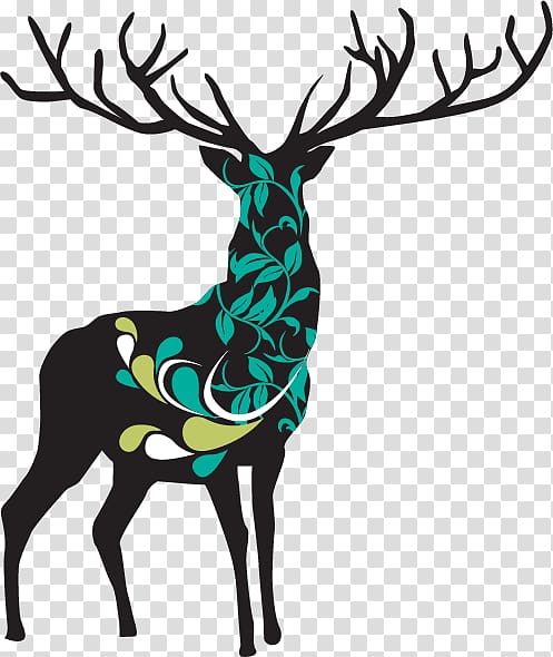 Rudolph Santa Clauss reindeer , deer transparent background PNG clipart