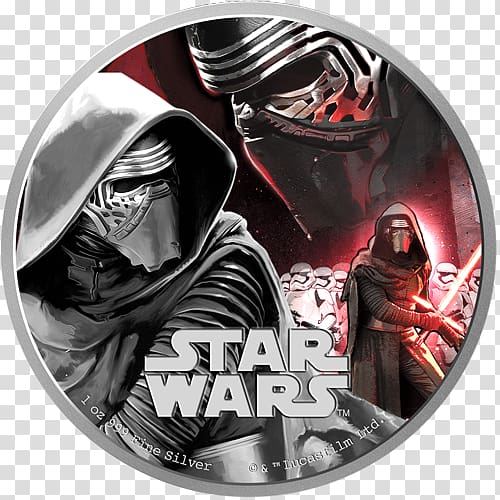 Kylo Ren Captain Phasma Silver coin, silver transparent background PNG clipart