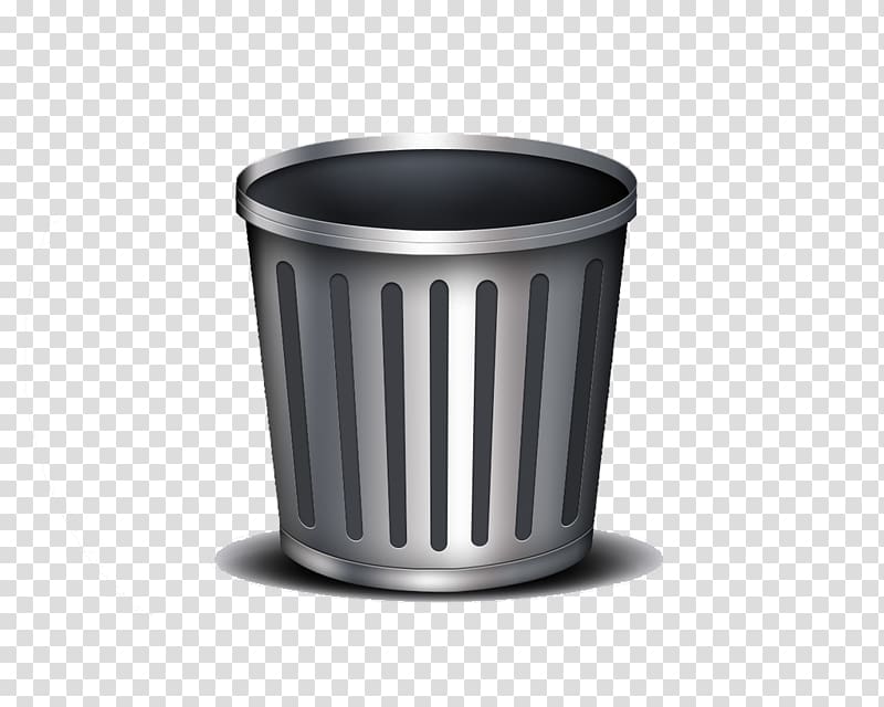 Waste container Garbage in, garbage out Waste collection Waste collector, Silver trash transparent background PNG clipart