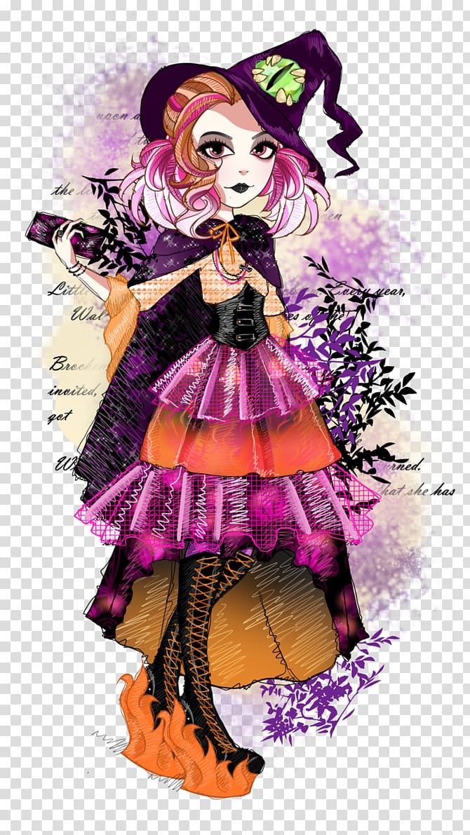 Fashion illustration Costume Character, Ever after high legacy day transparent background PNG clipart