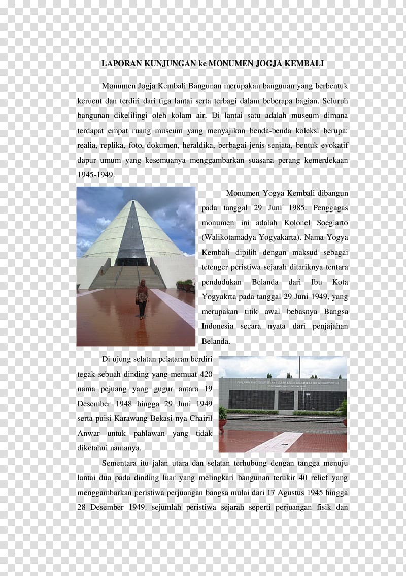 Yogya Kembali Monument Yogyakarta Museum Text, cba transparent background PNG clipart