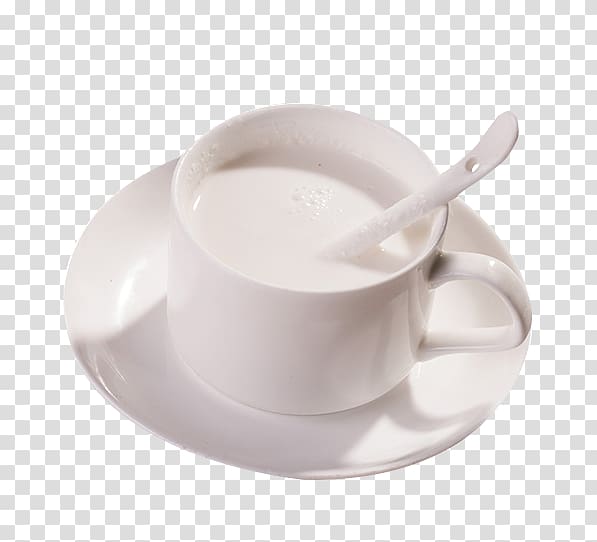 Tea Coffee milk Coconut milk Cafxe9 au lait, A cup of coconut milk powder transparent background PNG clipart