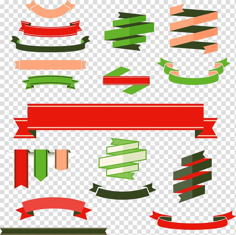 Ribbon Banner, Holiday decorations ribbon combination transparent background PNG clipart