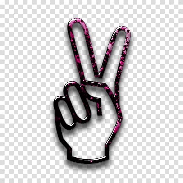 black and pink peace hand sign , Craft Magnets V sign Peace symbols Finger, Format Of Peace Sign transparent background PNG clipart