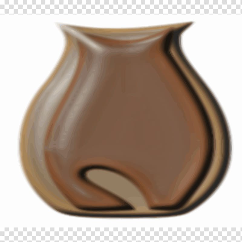 Vase Artifact Brown, vase transparent background PNG clipart