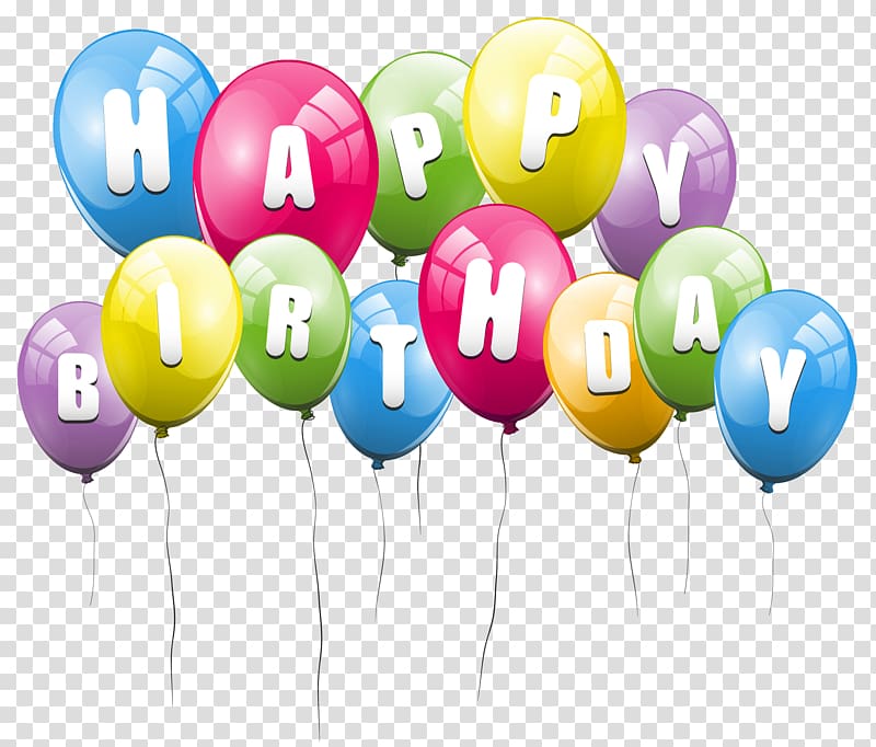 Balloon , Balloons Happy Birthday , assorted-color balloons illustration transparent background PNG clipart