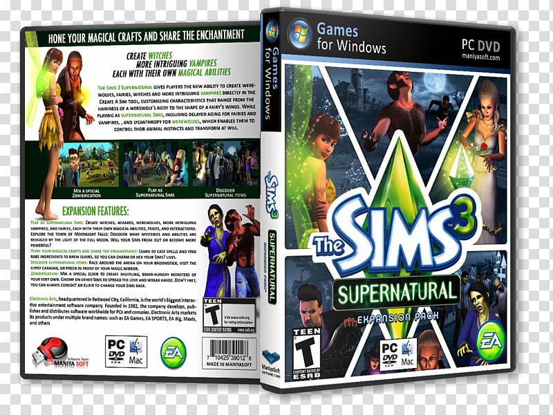 The Sims 3: Supernatural Xbox 360 The Sims 3: Seasons The Orange Box Video game, others transparent background PNG clipart