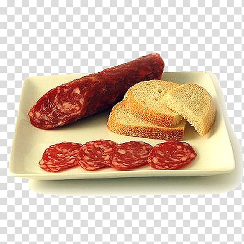 Salami Sausage Salchichón Soppressata Bresaola, sausage transparent background PNG clipart