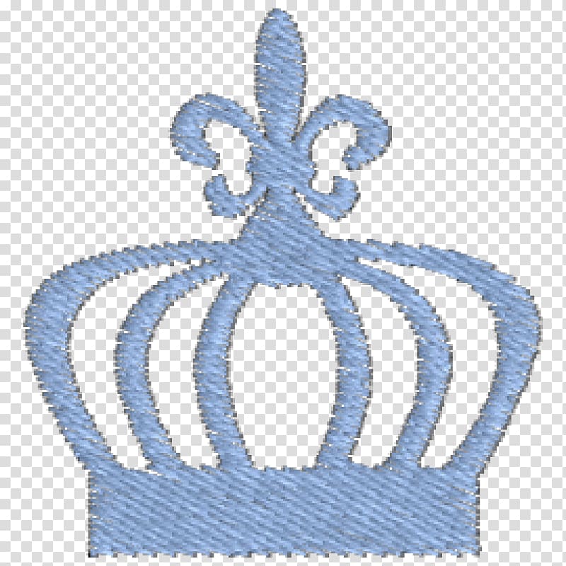 Embroidery Crown Cross-stitch Blue Handicraft, crown transparent background PNG clipart