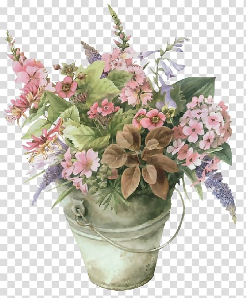 Floral design Watercolor painting Artist, ink pot transparent background PNG clipart