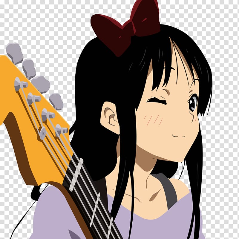 Mio Akiyama Ritsu Tainaka Yui Hirasawa Tsumugi Kotobuki Bass guitar, Bass Guitar transparent background PNG clipart