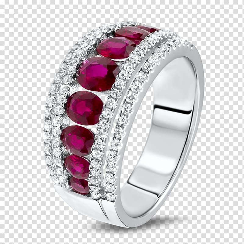 Ruby Engagement ring Jewellery Carat, color halos transparent background PNG clipart