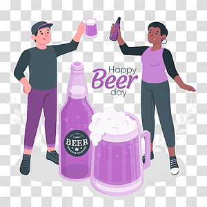 illustration, International Beer Day, beer, celebration, drink, event, international, friends transparent background PNG clipart thumbnail