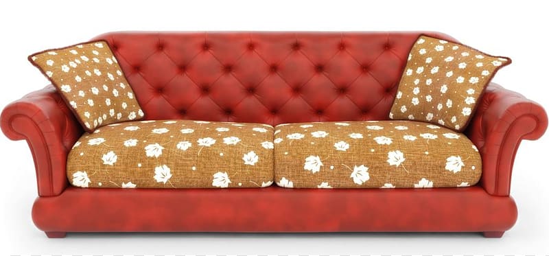 Couch Furniture Chair Upholstery Sofa bed, Red Old Couch transparent background PNG clipart