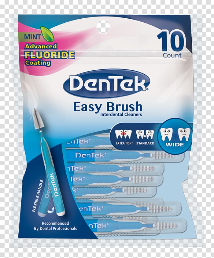 DenTek Easy Brush Dental Floss Mouthwash Toothbrush, Toothbrush transparent background PNG clipart