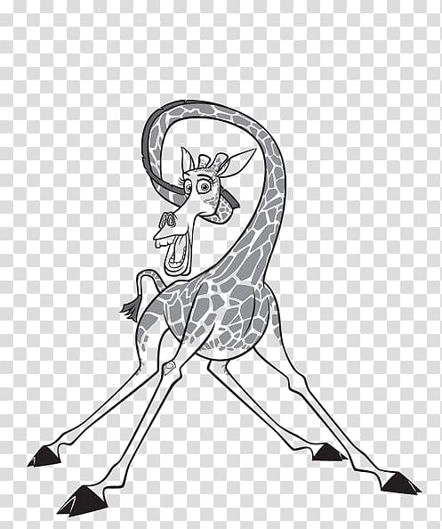 Melman Alex Giraffe Coloring book Madagascar, giraffe transparent background PNG clipart