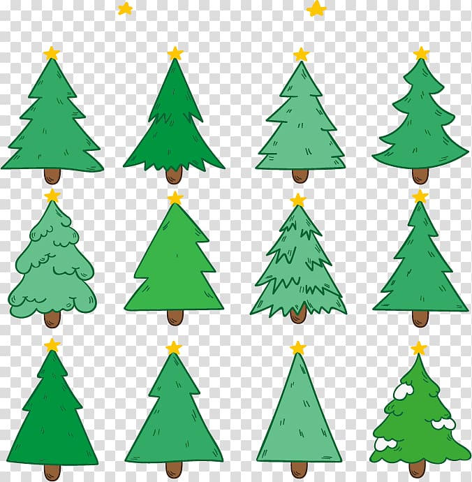 Christmas tree Tasche Bag Illustration, 12 Christmas tree transparent background PNG clipart