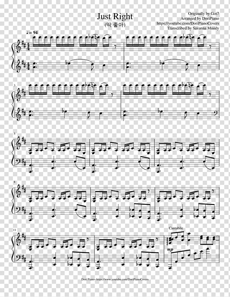 Sheet Music Just Right GOT7 Piano, sheet music transparent background PNG clipart