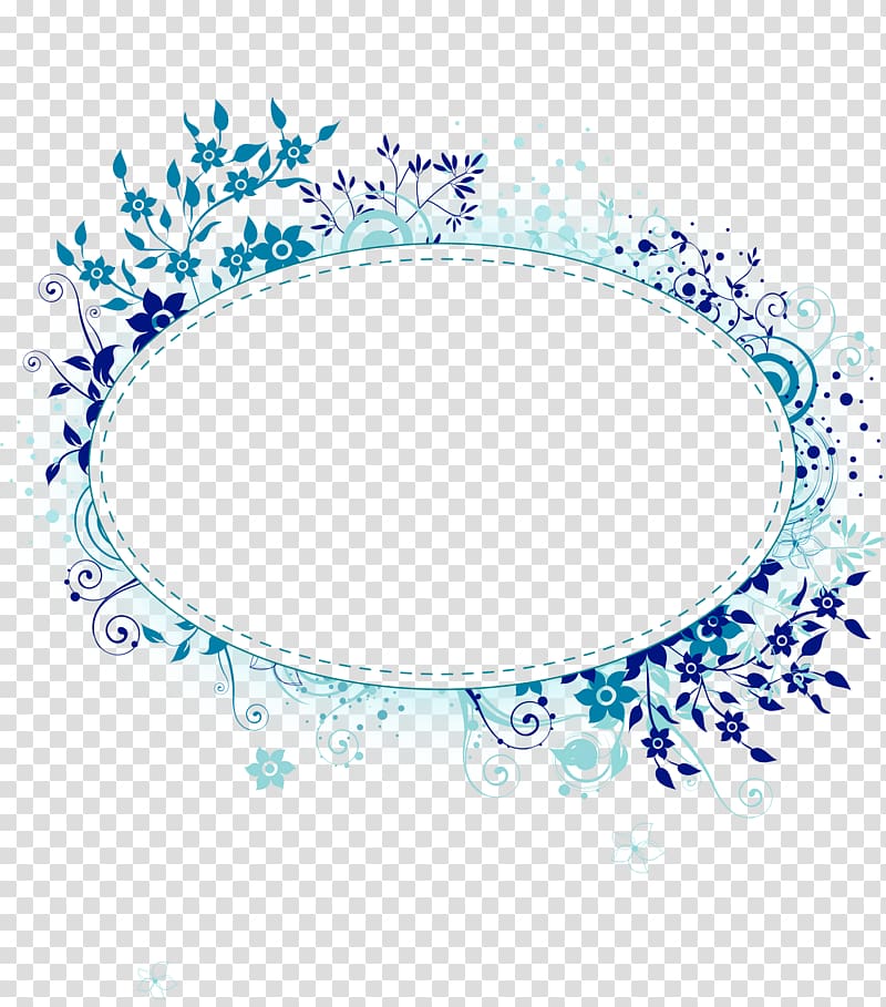 round white plate with flowers illustration, Frames Window Craft , aqua frame transparent background PNG clipart