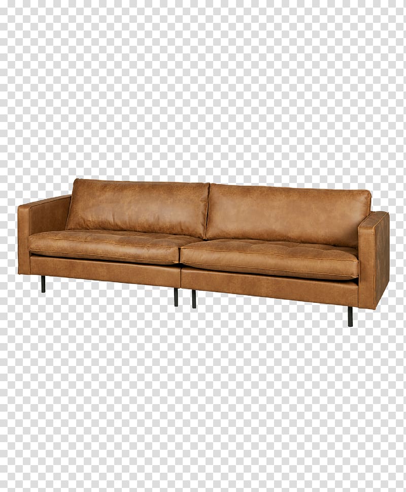 Couch Cognac Brandy Leather Bank, sofa coffee table transparent background PNG clipart