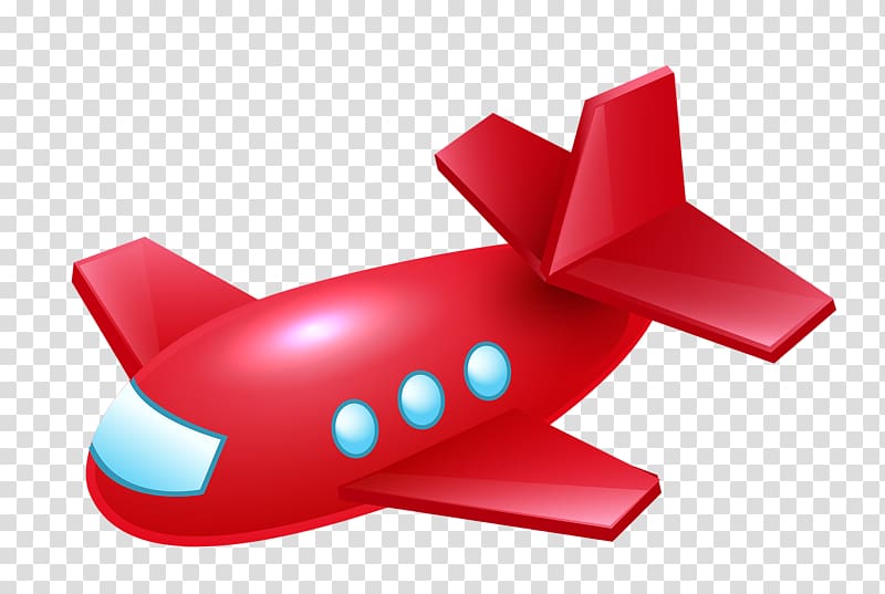 Airplane Red, Small red airplane transparent background PNG clipart