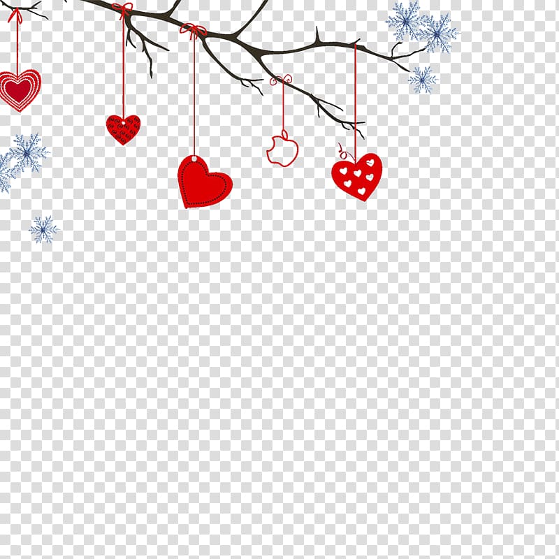 Valentines Day Heart Romance Lupercalia, Heart hanging from a tree transparent background PNG clipart