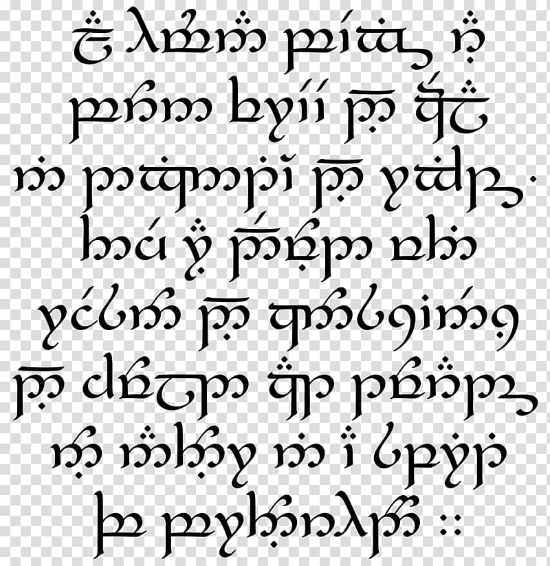 The Lord of the Rings Quenya Tengwar Writing Alphabet, Elf transparent background PNG clipart