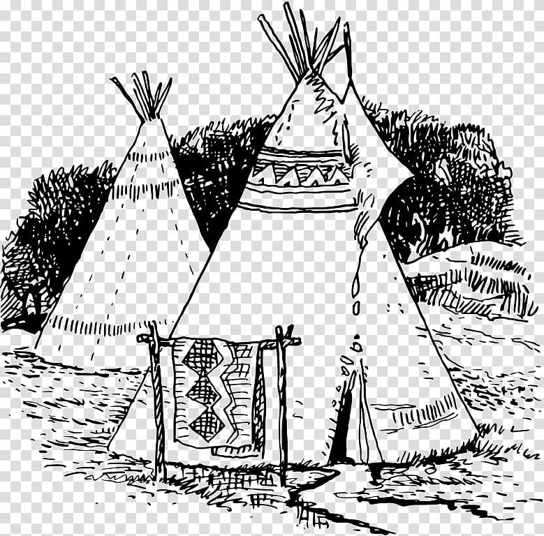 Great Plains Plains Indians Tipi Native Americans in the United States Coloring book, indianer transparent background PNG clipart