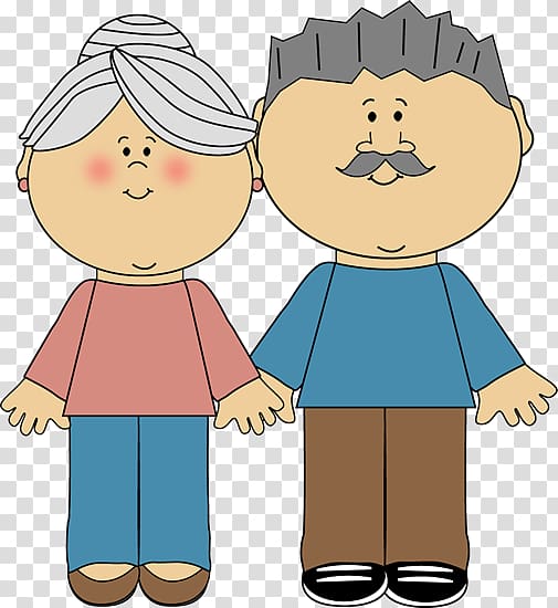 illustration of man and woman, National Grandparents Day Family , Family Members transparent background PNG clipart