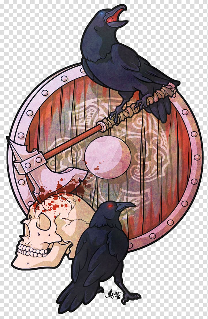 Huginn and Muninn Odin Art Common raven, Huginn And Muninn transparent background PNG clipart