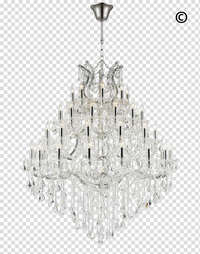 Chandelier Lighting Light fixture Crystal, light transparent background PNG clipart