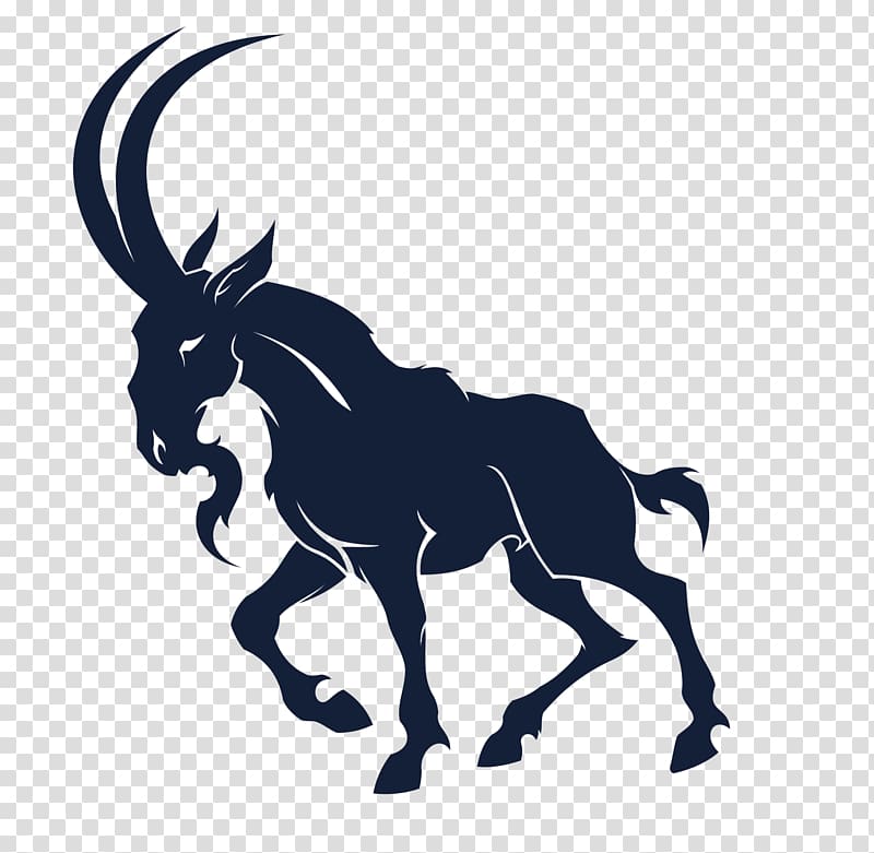 blue goat logo, Nigerian Dwarf goat Sheep Alpine ibex Antelope, Blue horned black goat transparent background PNG clipart
