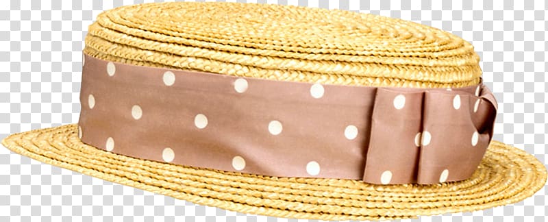 Straw hat Boater , Hat transparent background PNG clipart