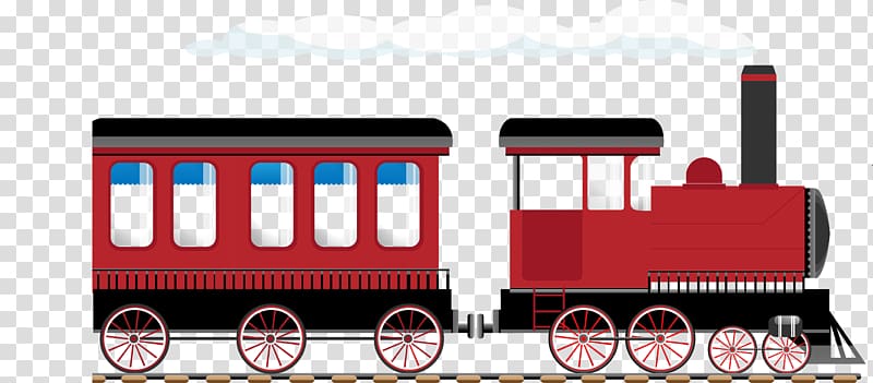 Train Rail transport Steam locomotive Illustration, hand train transparent background PNG clipart