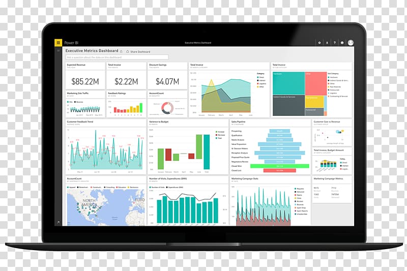 Power BI Business intelligence Power Pivot Microsoft Dynamics CRM, Excel transparent background PNG clipart